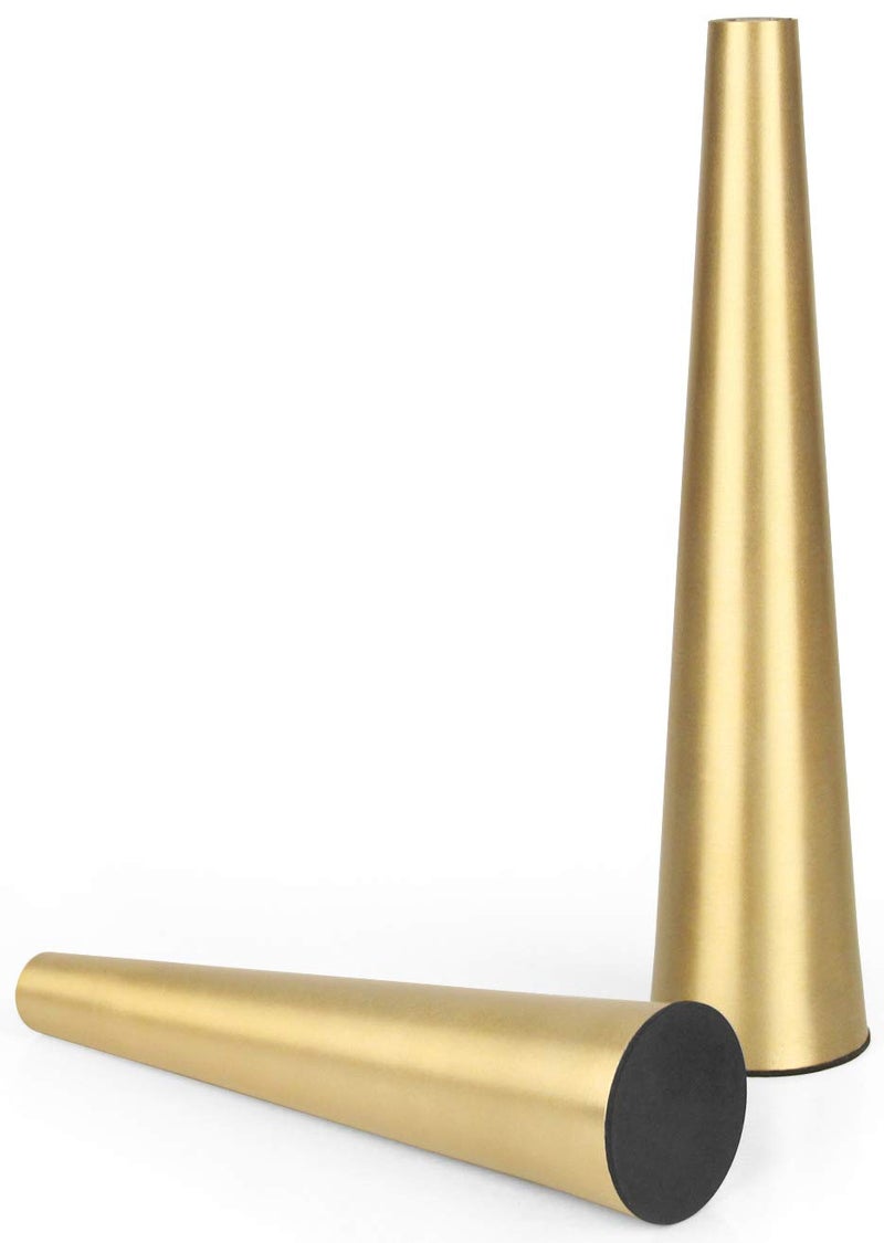 Vixdonos 10.5/8.5 inch Gold Metal Vase Small Dried Flower Vase Set of 2 Taper Vase for Wedding Table Centerpiece Decorations, Home Decor (Gold) - Image 3